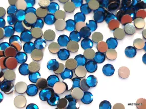 1.9-2.0mm (2000) (6ss) Capri Blue Round Flat Back