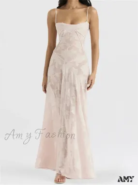 Amy Fashion - Sexy Women Sleeveless Spaghetti Strap  Sling Lace Floral Backless Criss-cross Tie-up Summer Vestidos