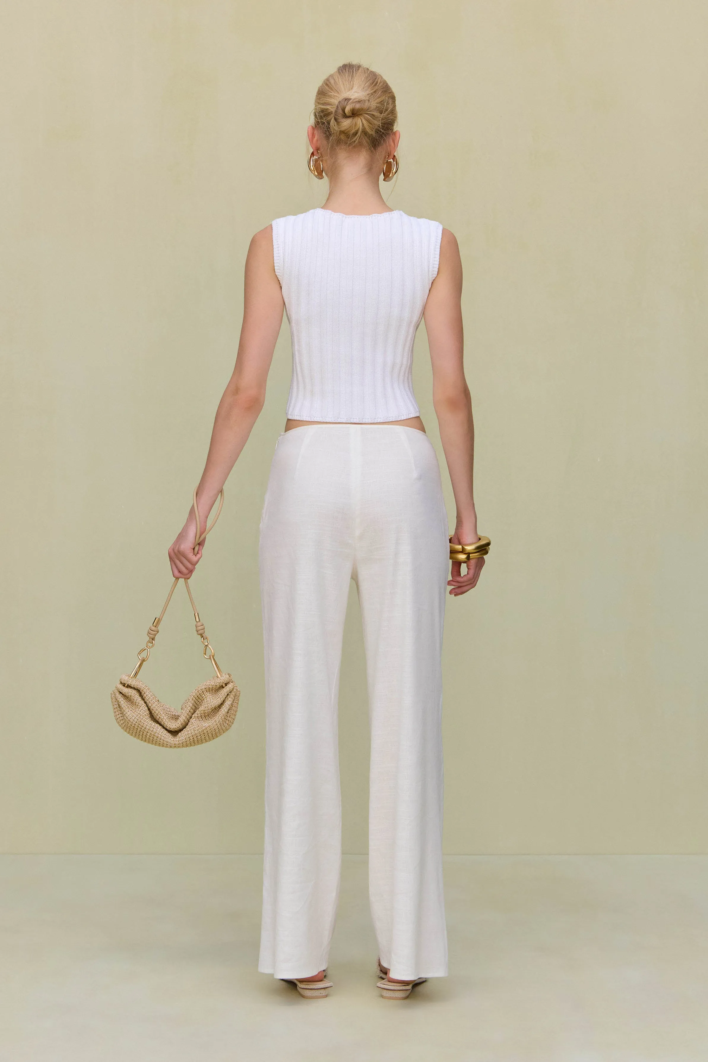 Anzu Knit Top Off White
