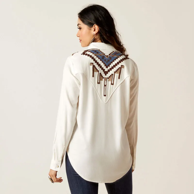 Ariat Womens Chimayo Trujillo Shirt Sea Salt