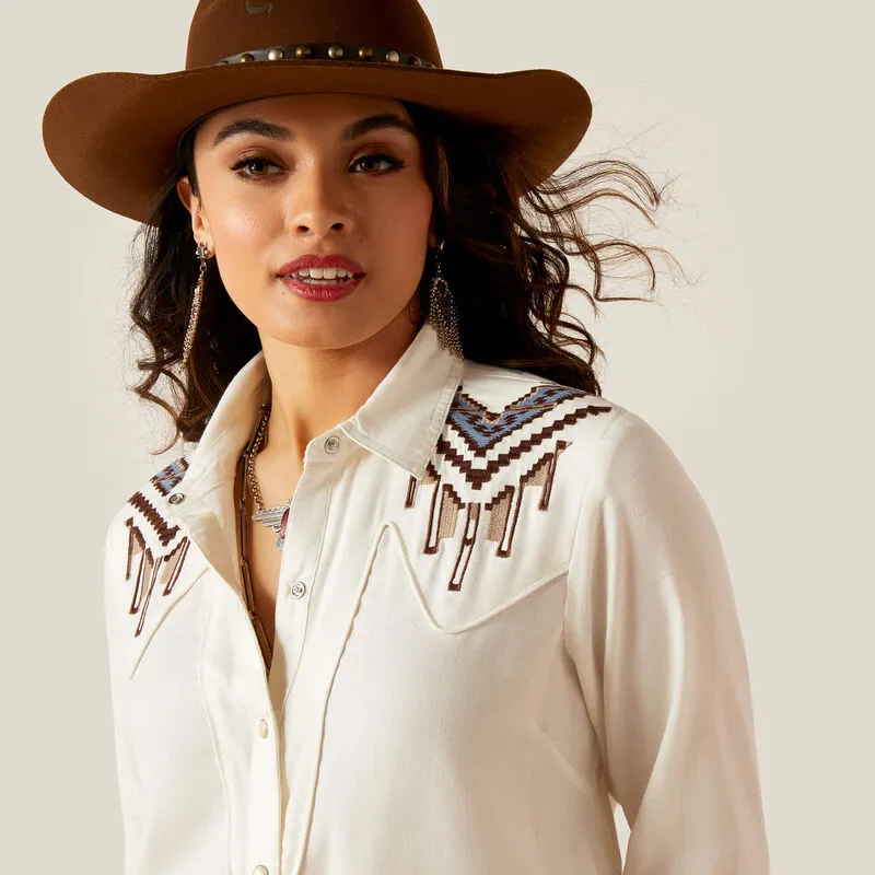 Ariat Womens Chimayo Trujillo Shirt Sea Salt