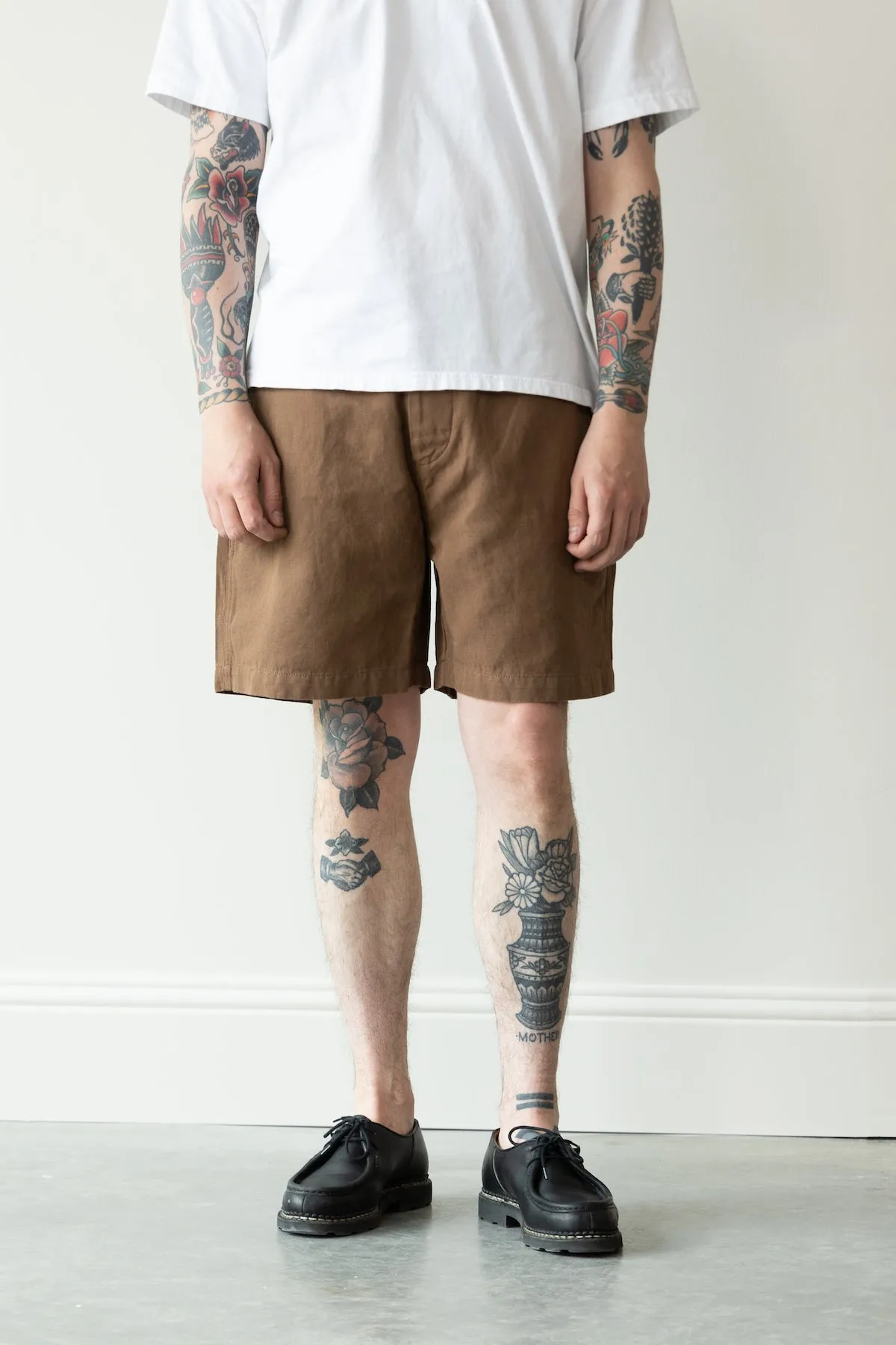 Cotton/Linen Shorts - Churro Brown