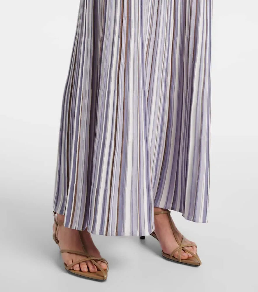 Faithfull Citara striped cotton-blend maxi dress