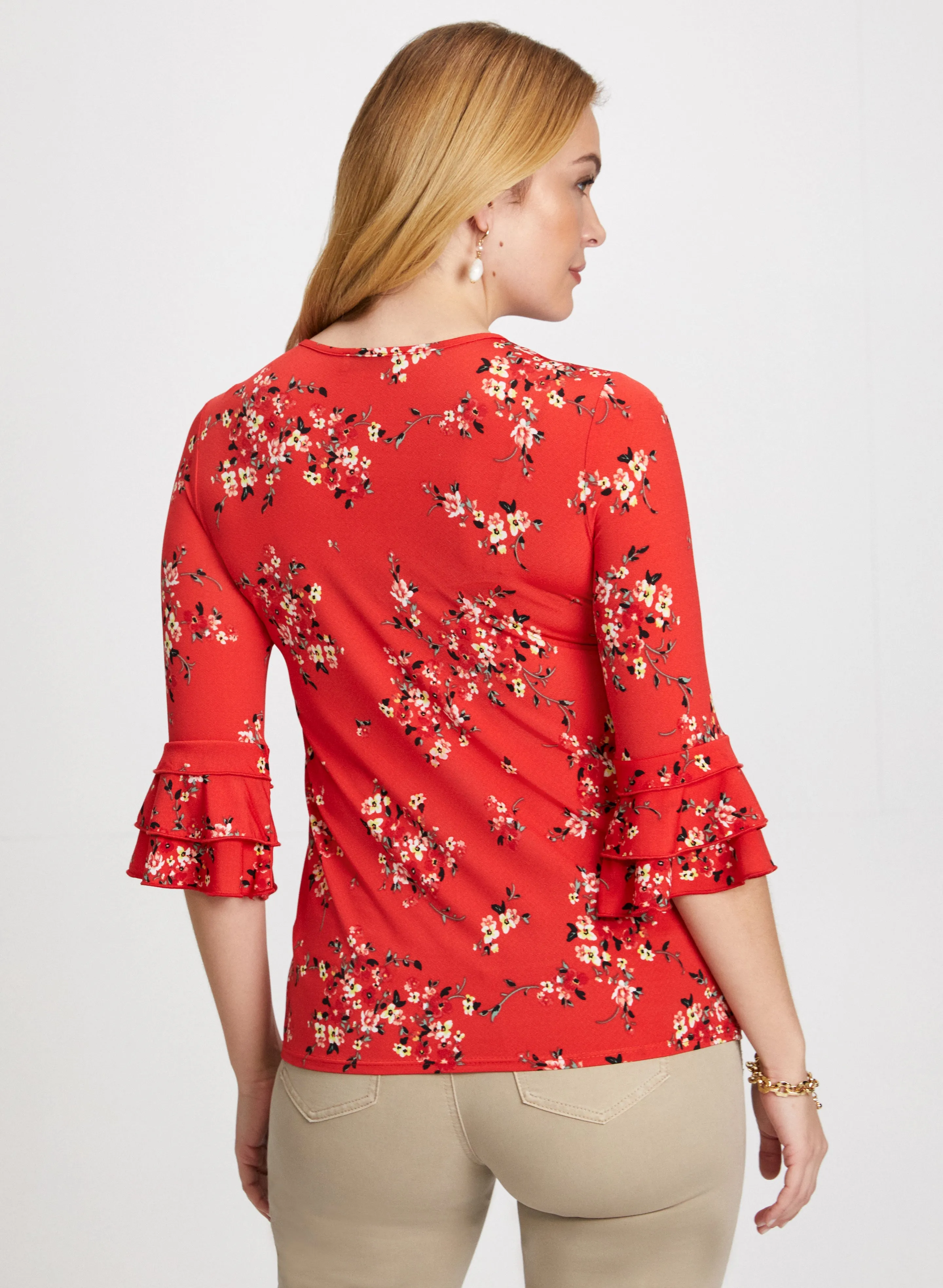 Floral 3/4 Sleeve Top