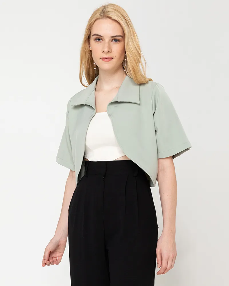 Irania Short Sleeve Cropped Coat