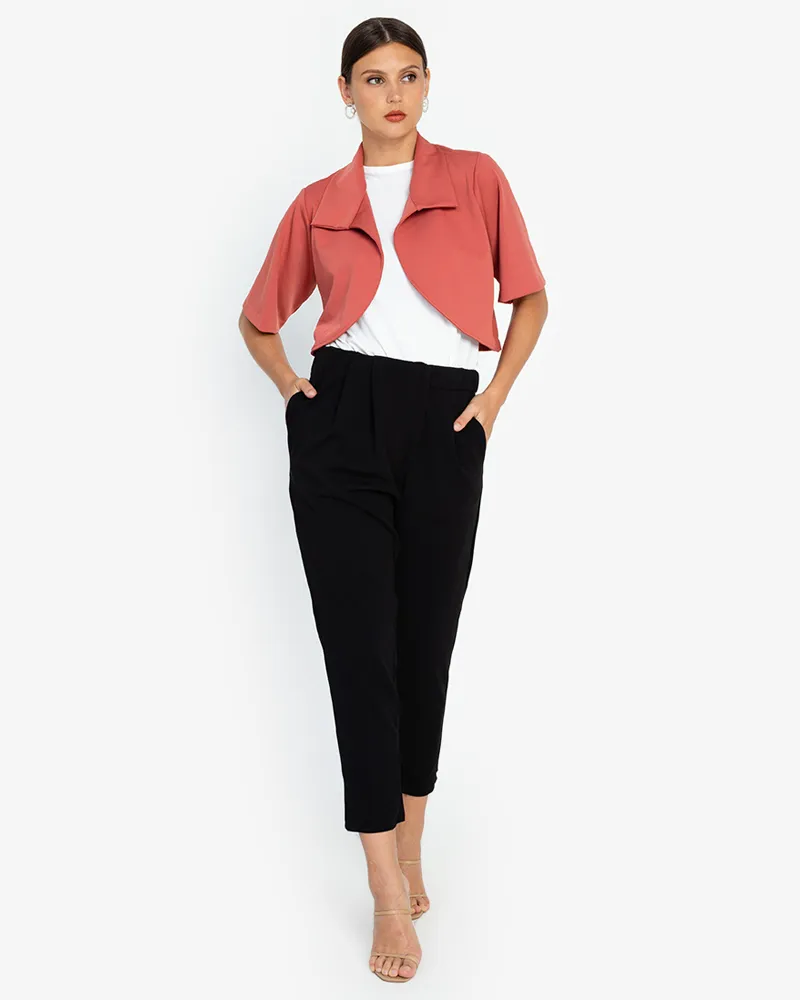 Irania Short Sleeve Cropped Coat