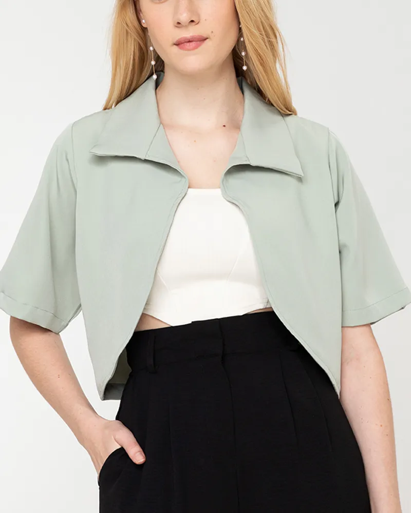 Irania Short Sleeve Cropped Coat