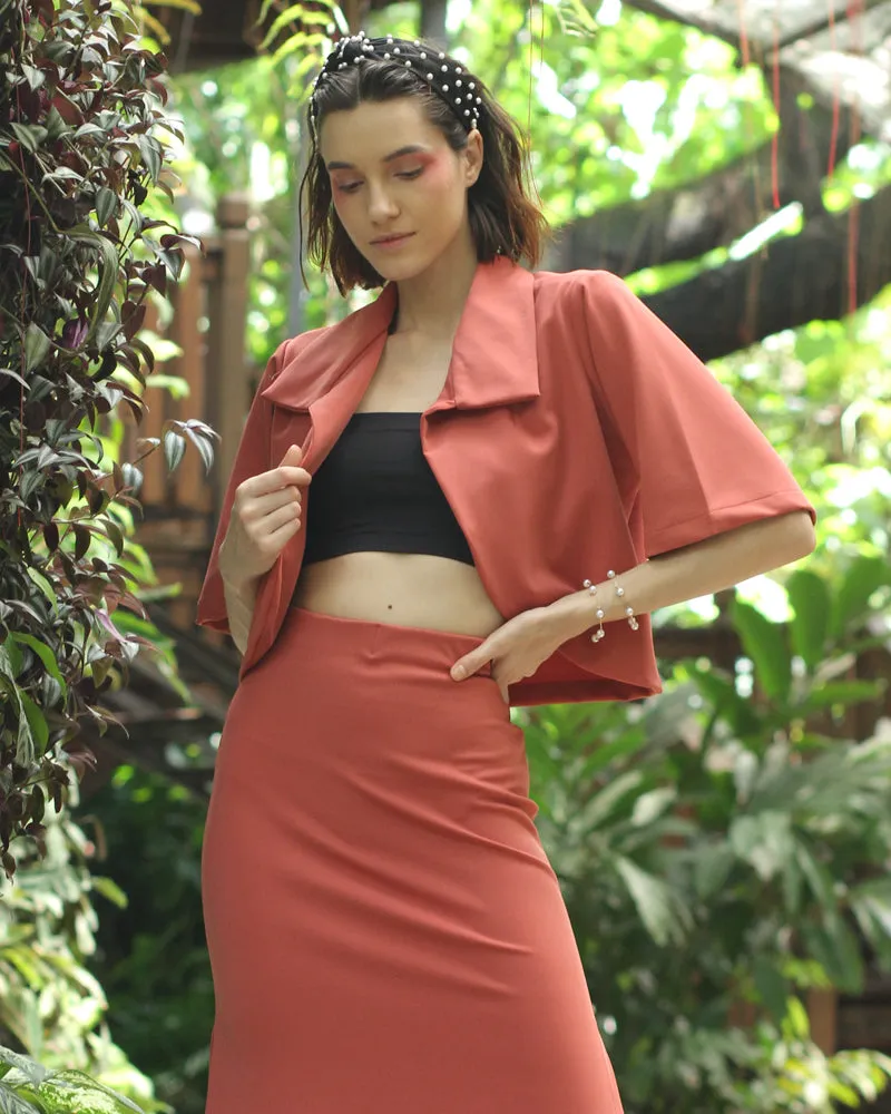 Irania Short Sleeve Cropped Coat