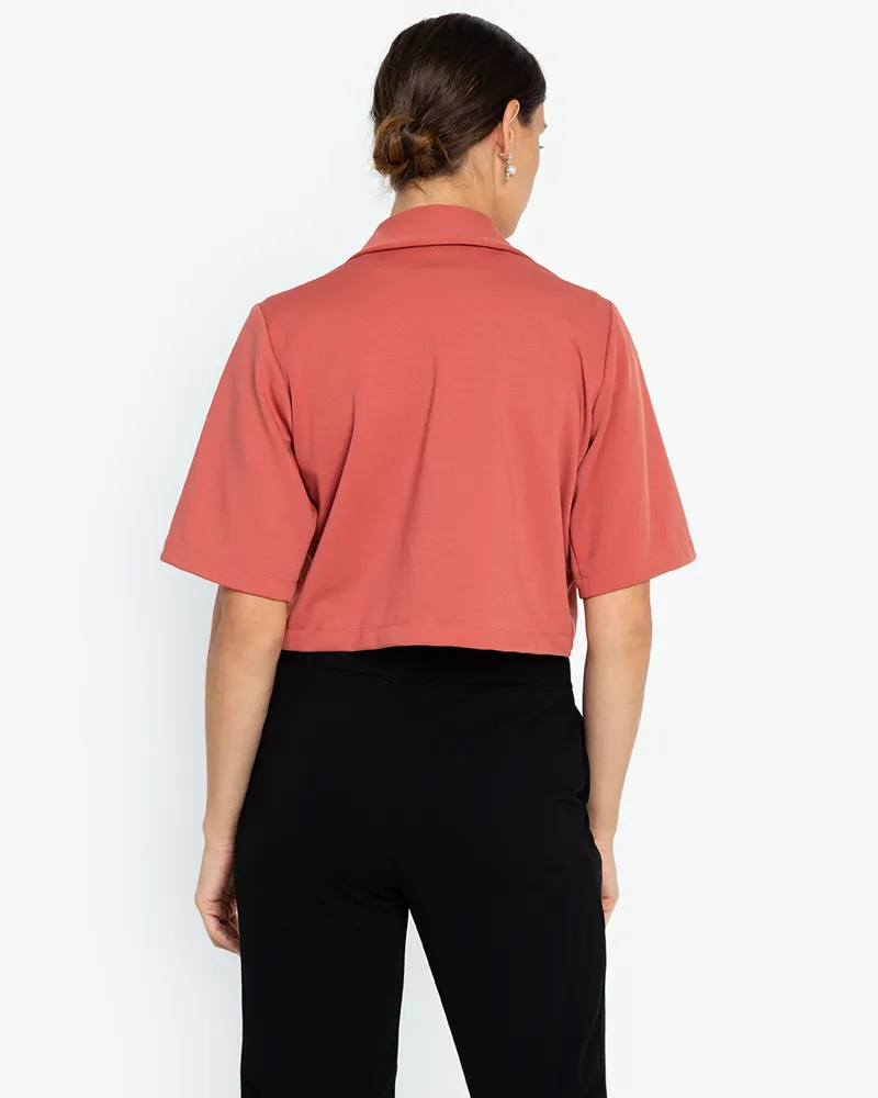 Irania Short Sleeve Cropped Coat