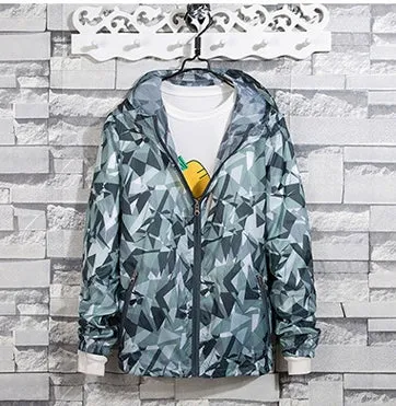 Men's Summer Quick Dry Camouflage Waterproof Windbreaker