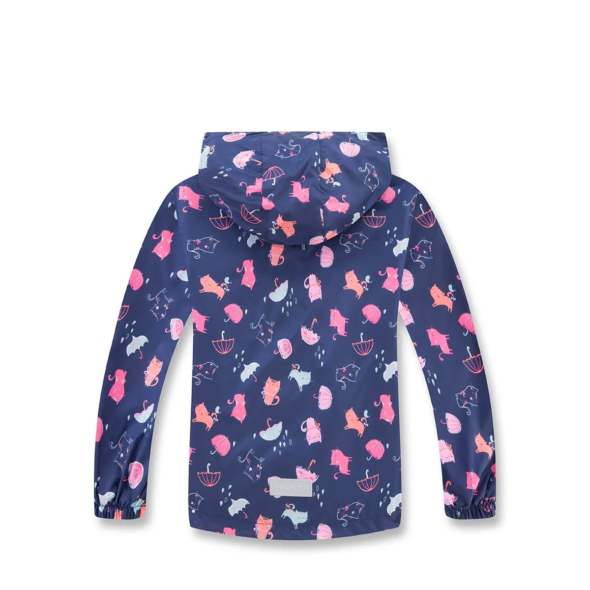 MGEOY Boys Girls Rain Jackets Lightweight Waterproof Hooded Cotton Raincoats Windbreakers for Kids