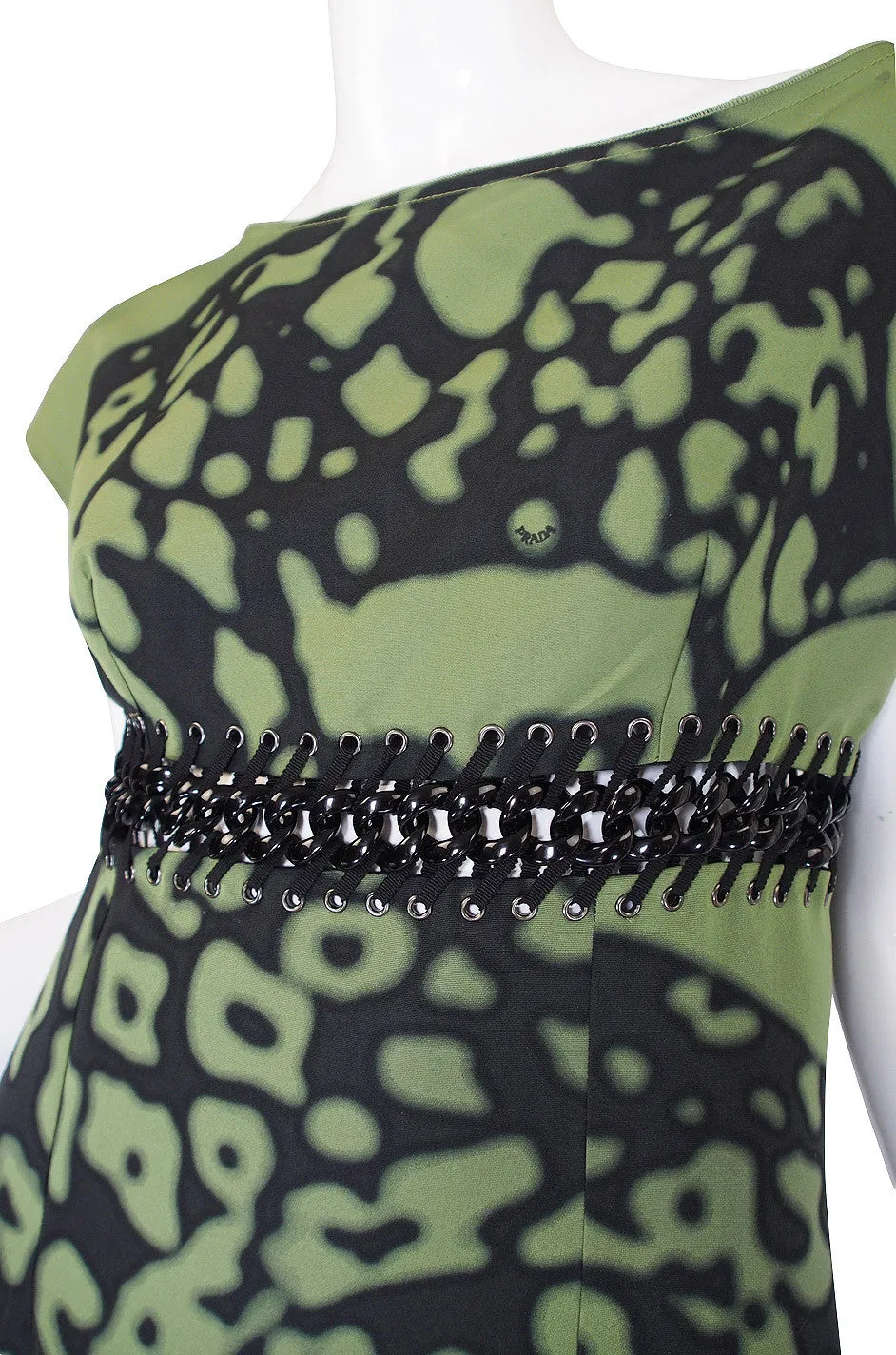 Resort 2009 Prada Shift Dress With Chain Insets